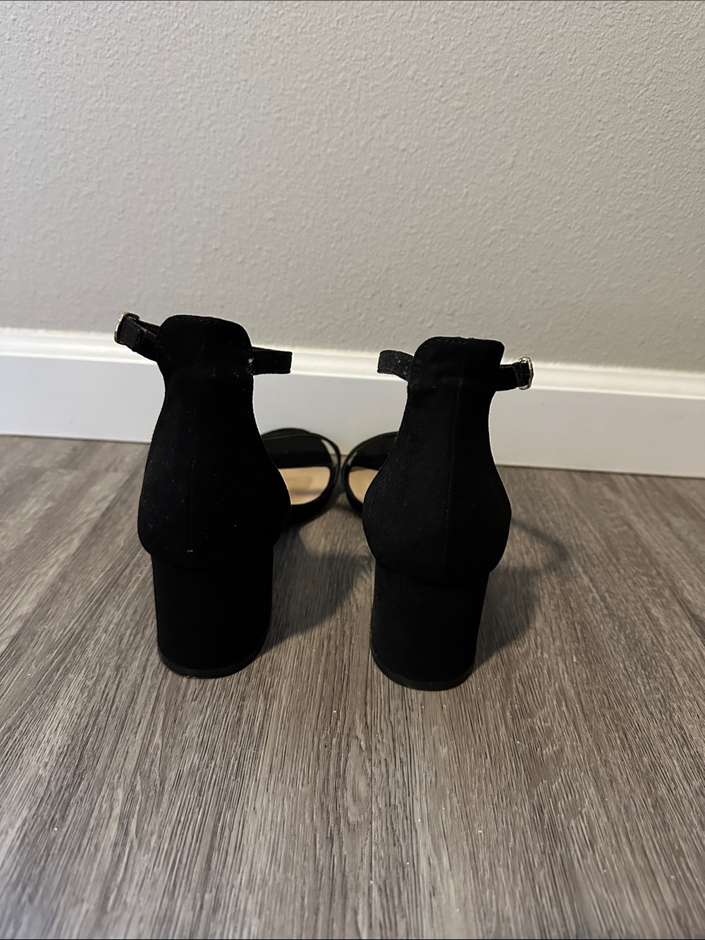 Lulus Black Suede Block Heel Ankle-Strap Sandals - Picture 4 of 4